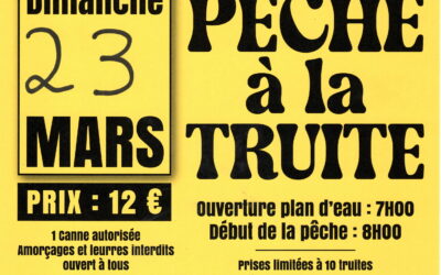 JOURNÉE PÊCHE À LA TRUITE « OUVERTE TOUT PUBLIC »