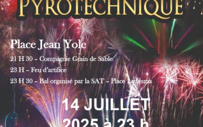FEU D’ARTIFICE 14 JUILLET 2025