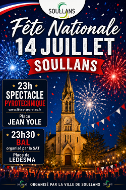 FEU D&rsquo;ARTIFICE 14 JUILLET 2026