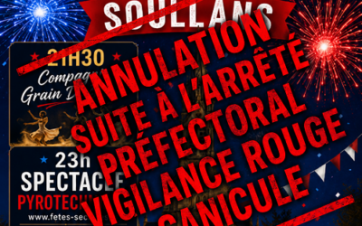 ANNULATION FEU D’ARTIFICE 14 JUILLET 2026