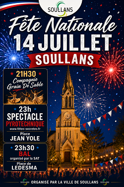 FEU D&rsquo;ARTIFICE 14 JUILLET 2026