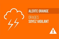Vigilance de niveau ORANGE orages violents pour la Vendée