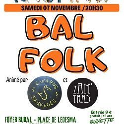 Bal FOLK samedi 7 novembre à 20h30